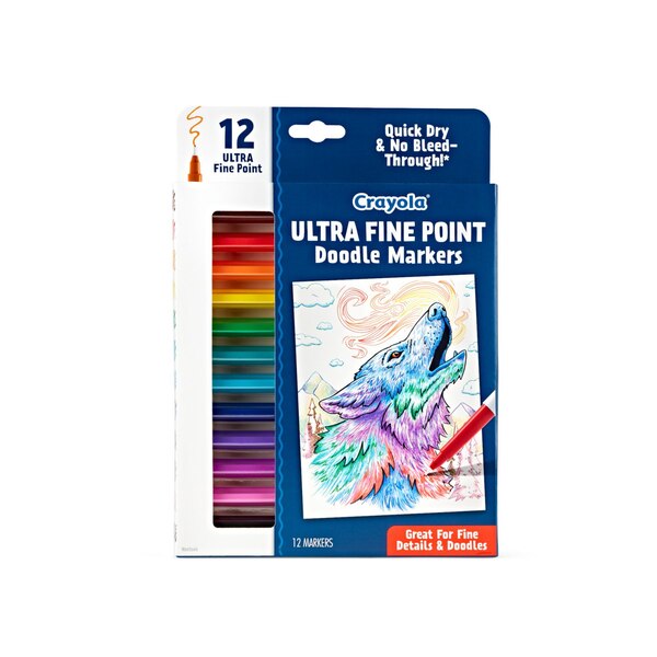 Crayola Ultra Fine Point Doodle Marker, 12 ct