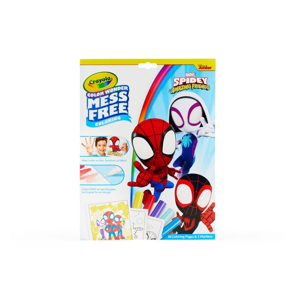 Crayola Color Wonder Mess Free Coloring Set, Spidey and His Amazing Friends