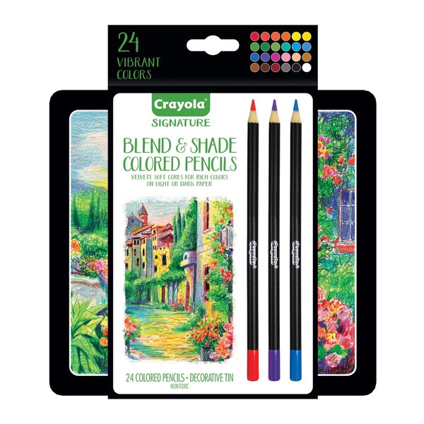 Crayola Signature Blend & Shade Colored Pencils, 24 ct