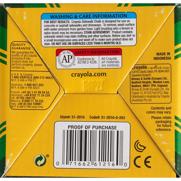 Crayola Washable Sidewalk Chalk