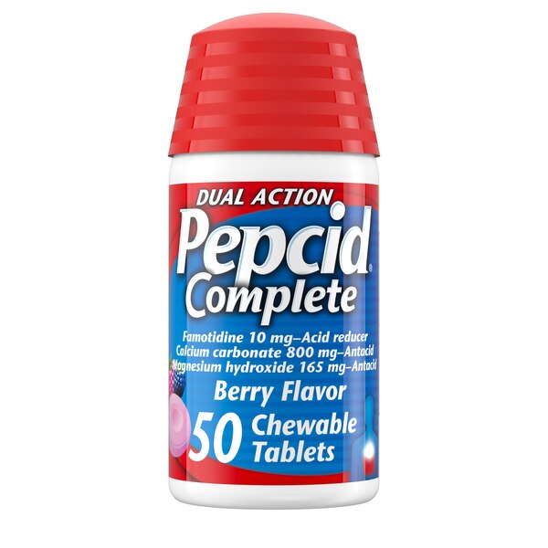 Pepcid Complete Dual Action Chewable Tablets, Berry