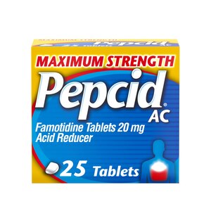 Pepcid AC Maximum Strength Heartburn Prevention & Relief Tablets, 25 Count