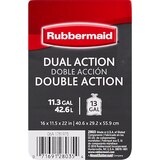 Rubbermaid Dual Action Wastbasket, White, thumbnail image