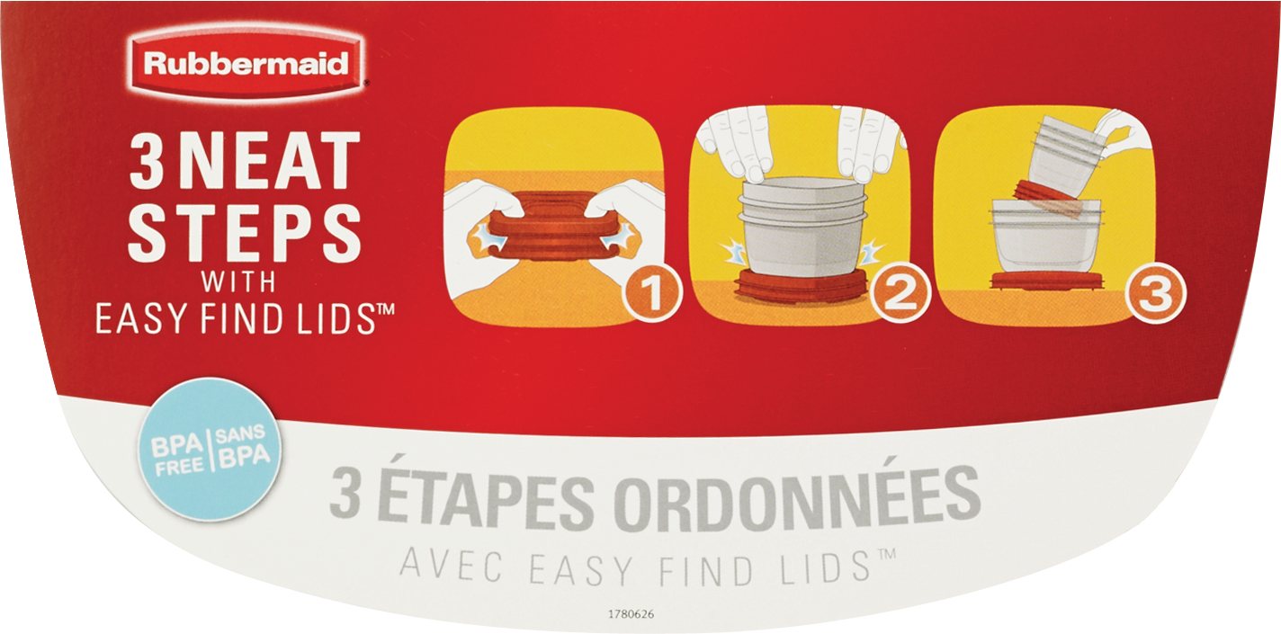 Rubbermaid Lock-its Easy Find Lids, 2.5 Gallons