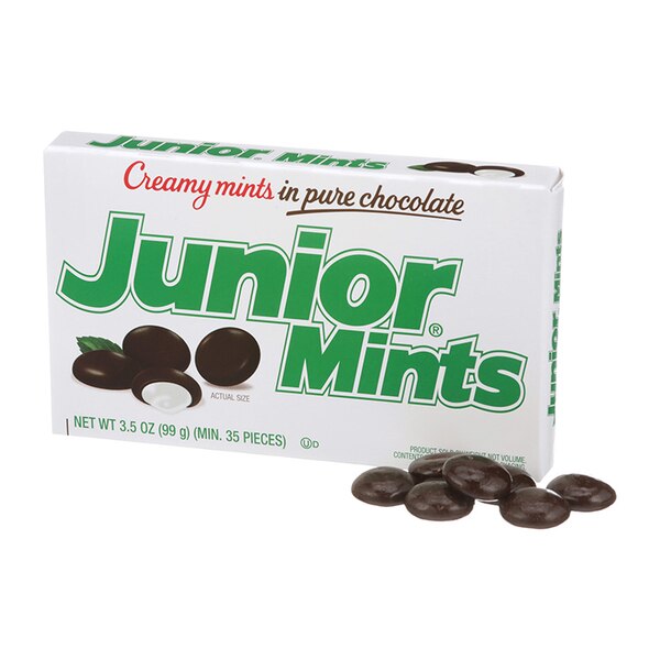 Junior Mints Chocolate Covered Mint Candy, Theater Box, 3.5 oz
