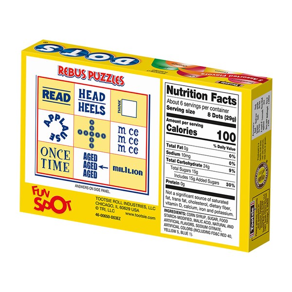Dots Assorted Fruit Flavored Gumdrops, Theater Box, 6.5 oz