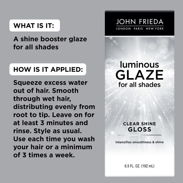 John Frieda Luminous Glaze Clear Shine Gloss, 6.5 OZ