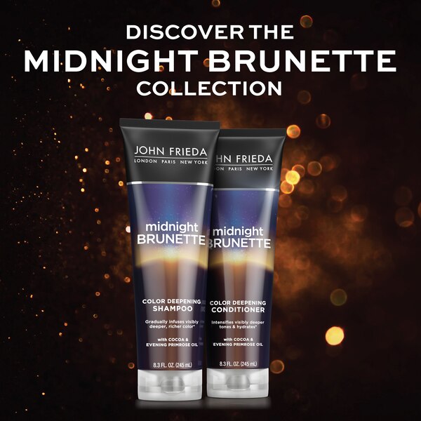 John Frieda Midnight Brunette Color Deepening Shampoo, 8.3 OZ
