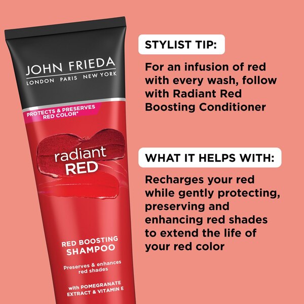 JOHN FRIEDA Radiant Red Colour Boosting Shampoo, 8.3 OZ