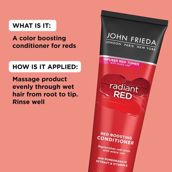 JOHN FRIEDA Radiant Red Red Boosting Conditioner, 8.3 OZ