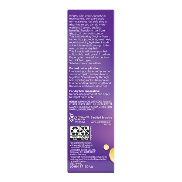 John Frieda Frizz Ease Hair Serum, Original