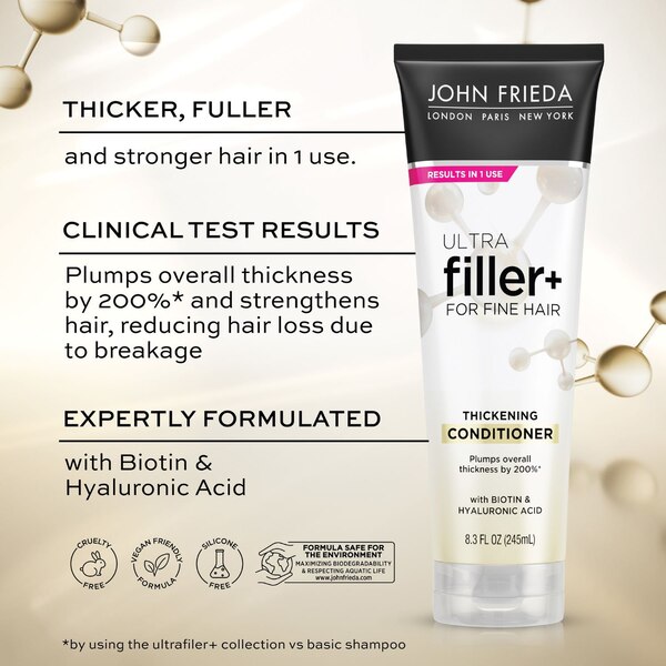 John Frieda ULTRAfiller+ Thickening Conditioner for Fine Hair, 8.3 OZ