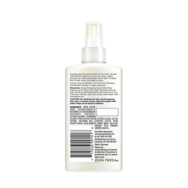 John Frieda ULTRAfiller+ Thickening Spray for Fine Hair, 5 OZ