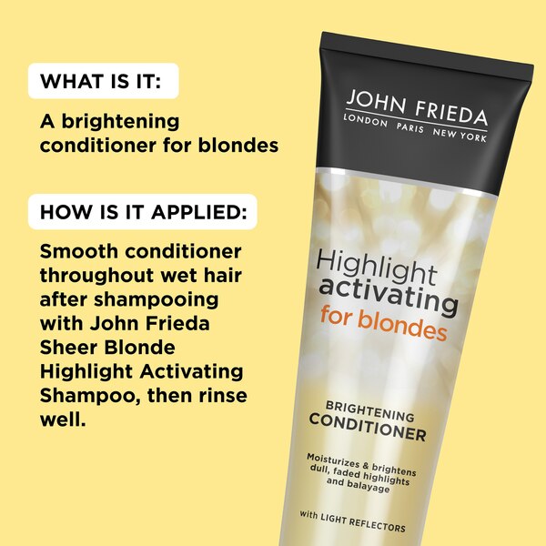 John Frieda Sheer Blonde Highlight Activating Brightening Conditioner, 8.45 OZ.