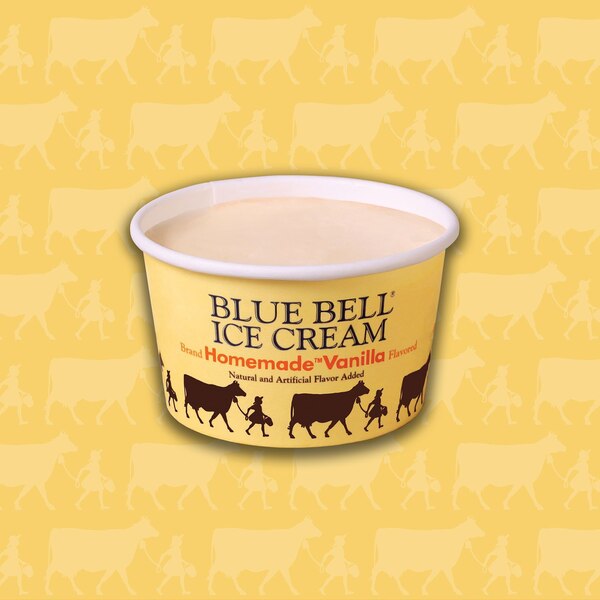 Blue Bell Ice Cream Cups Vanilla Cups, 12 ct, 3 oz