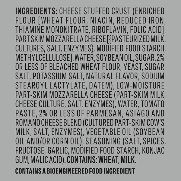 DIGIORNO, Frozen Pizza, Frozen Four Cheese Pizza, Personal Pizza, Stuffed Crust Pizza, 8.5 oz