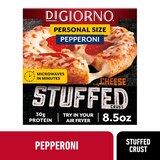 DIGIORNO, Frozen Pizza, Pepperoni Pizza on a Stuffed Pizza Crust, Personal Pizza, 8.5 oz, thumbnail image 4 of 9