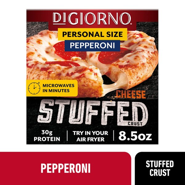 DIGIORNO, Frozen Pizza, Pepperoni Pizza on a Stuffed Pizza Crust, Personal Pizza, 8.5 oz