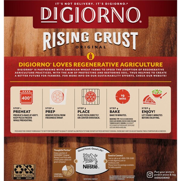 DiGiorno, Rising Crust 4 Cheese Pizza, 24.6 Oz