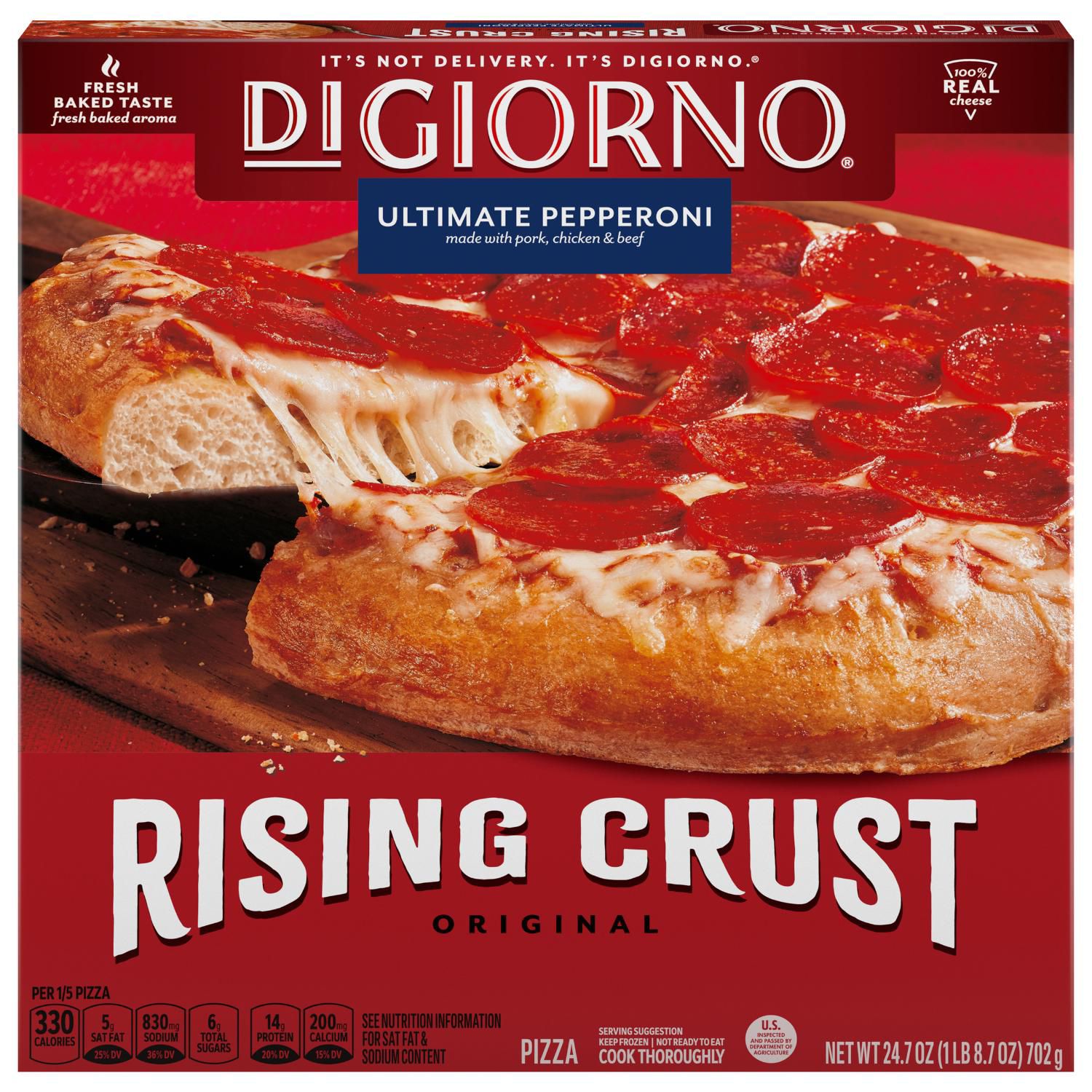 DiGiorno, Rising Crust Pepperoni Pizza, 24.7 Oz