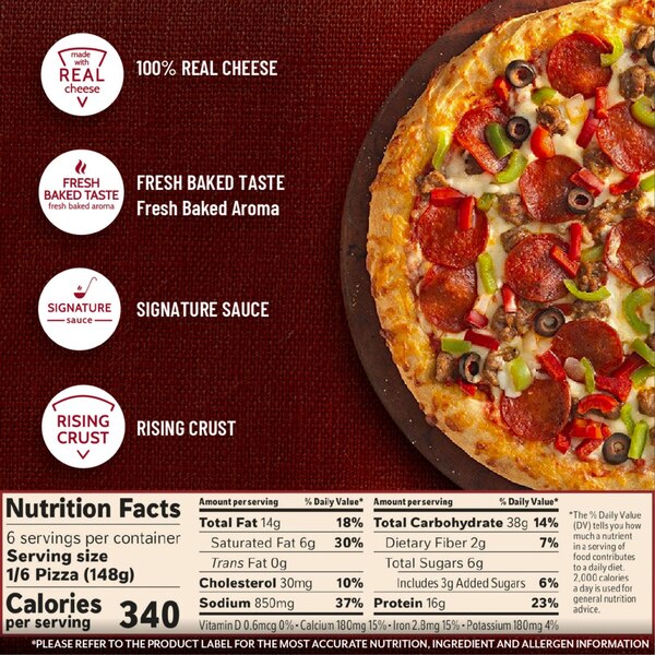 DIGIORNO, Supreme Frozen Pizza on a Rising Crust, 31.4 oz