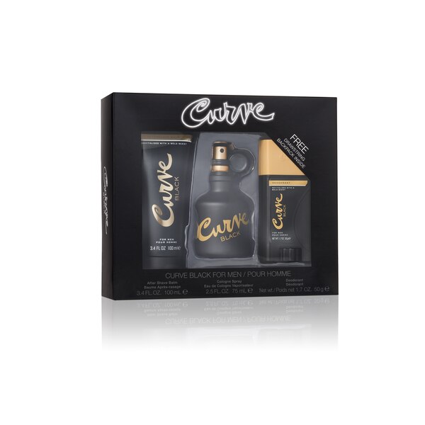 Curve Black for Men Fragrance 3 Piece Gift Set