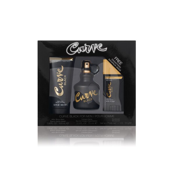 Curve Black for Men Fragrance 3 Piece Gift Set