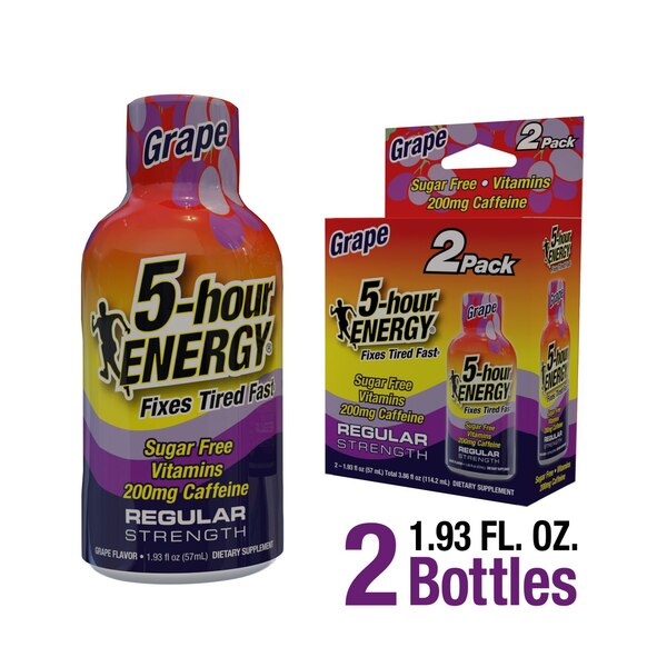5HR Energy Grape Shot, 2 PK