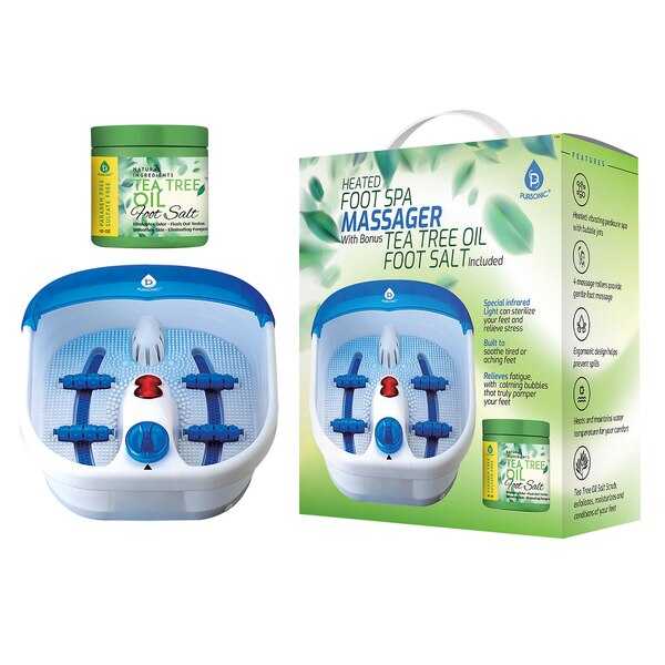 Pursonic Heated Foot Spa Massager with Foot Salts