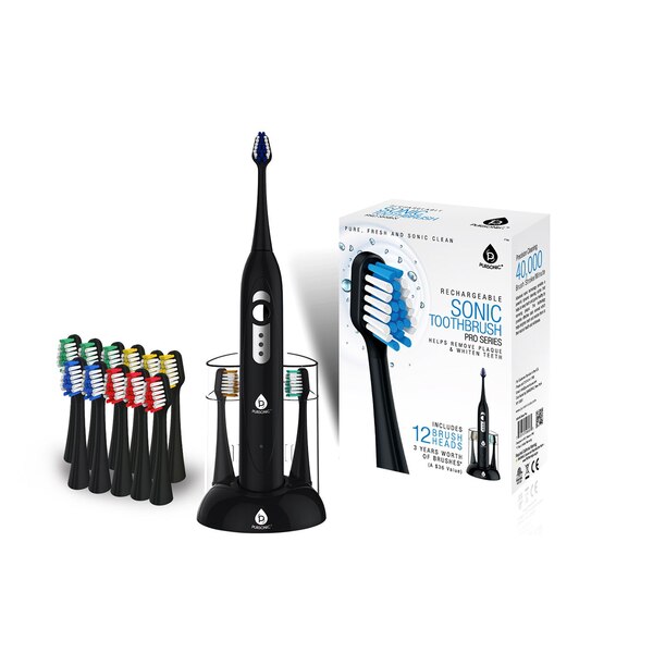 Pursonic Sonic Toothbrush with 12 Brush Head Attachments