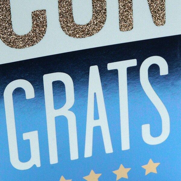 Hallmark Congratulations Card or Graduation Card (Congrats!, Blank Inside) E12
