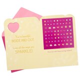 Hallmark Birthday Card for Kids (Disney Princess Earring Stickers) E17, thumbnail image