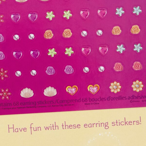 Hallmark Birthday Card for Kids (Disney Princess Earring Stickers) E17