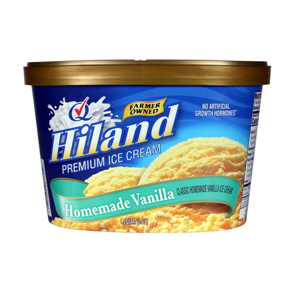 Hiland, Homemade Vanilla Ice Cream, 48 oz