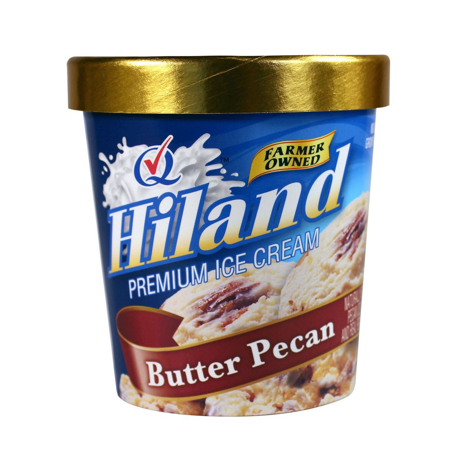 Hiland, Butter Pecan Ice Cream, 16 oz