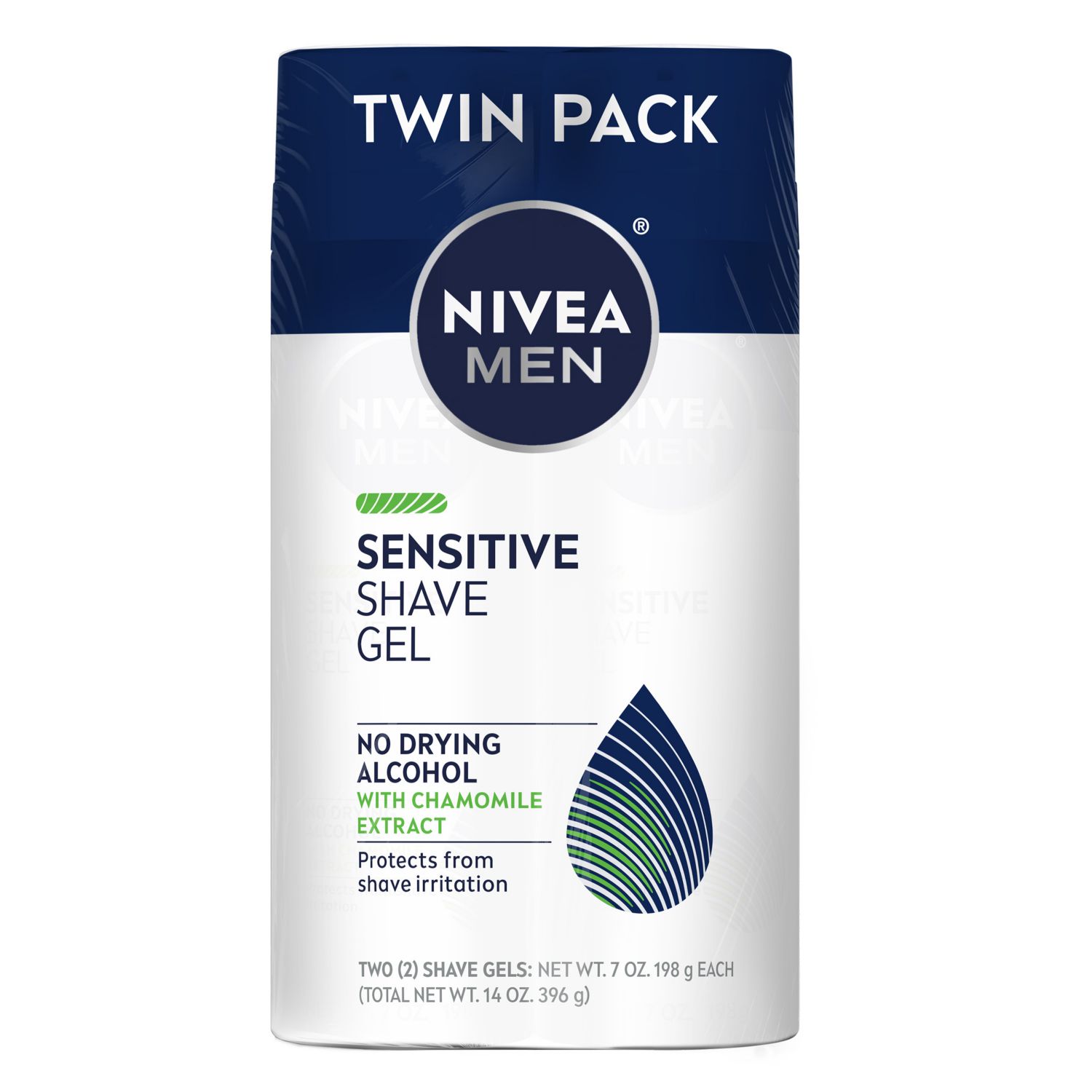NIVEA MEN Sensitive Shave Gel, 7 OZ, 2 CT