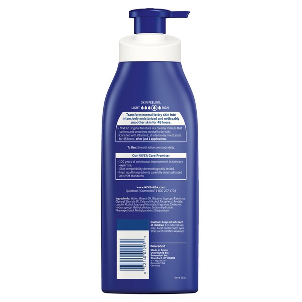 NIVEA Original Daily Moisture Body Lotion, 16.9 OZ