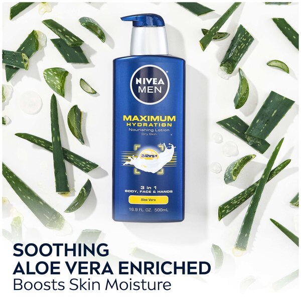 NIVEA MEN Maximum Hydration 3-in-1 Nourishing Lotion, 16.9 OZ