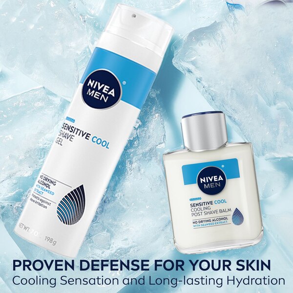 NIVEA Men Sensitive Cooling Post Shave Balm, Sensitive Cool, 3.3 OZ