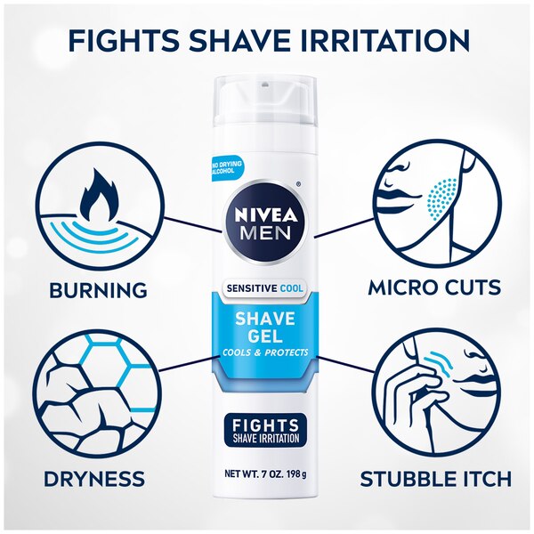 NIVEA MEN Sensitive Cooling Shaving Gel, 7 OZ