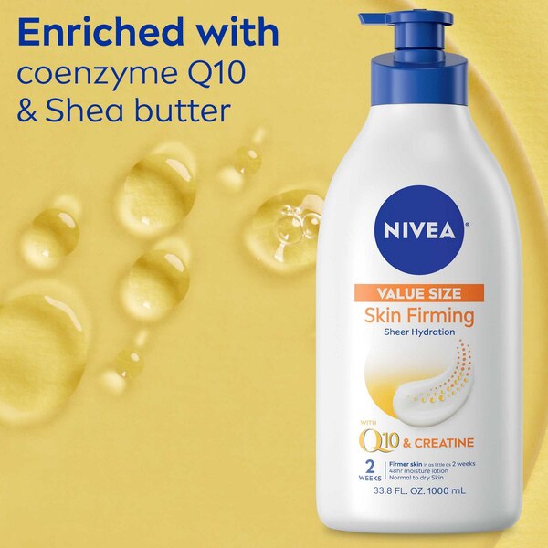 Nivea Skin Firming Hydration Body Lotion with Q10 Plus, 33.8 OZ