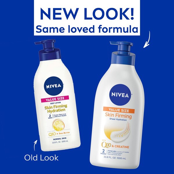 Nivea Skin Firming Hydration Body Lotion with Q10 Plus, 33.8 OZ