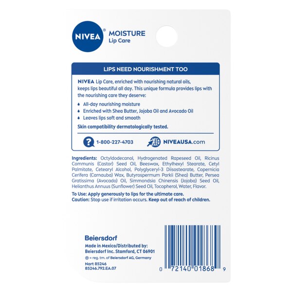 Nivea All-Day Nourishing Moisture Lip Balm, 2 0.17 OZ Sticks