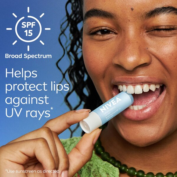 NIVEA Smoothness Lip Care with Broad Spectrum SPF 15 Sunscreen, 2 CT