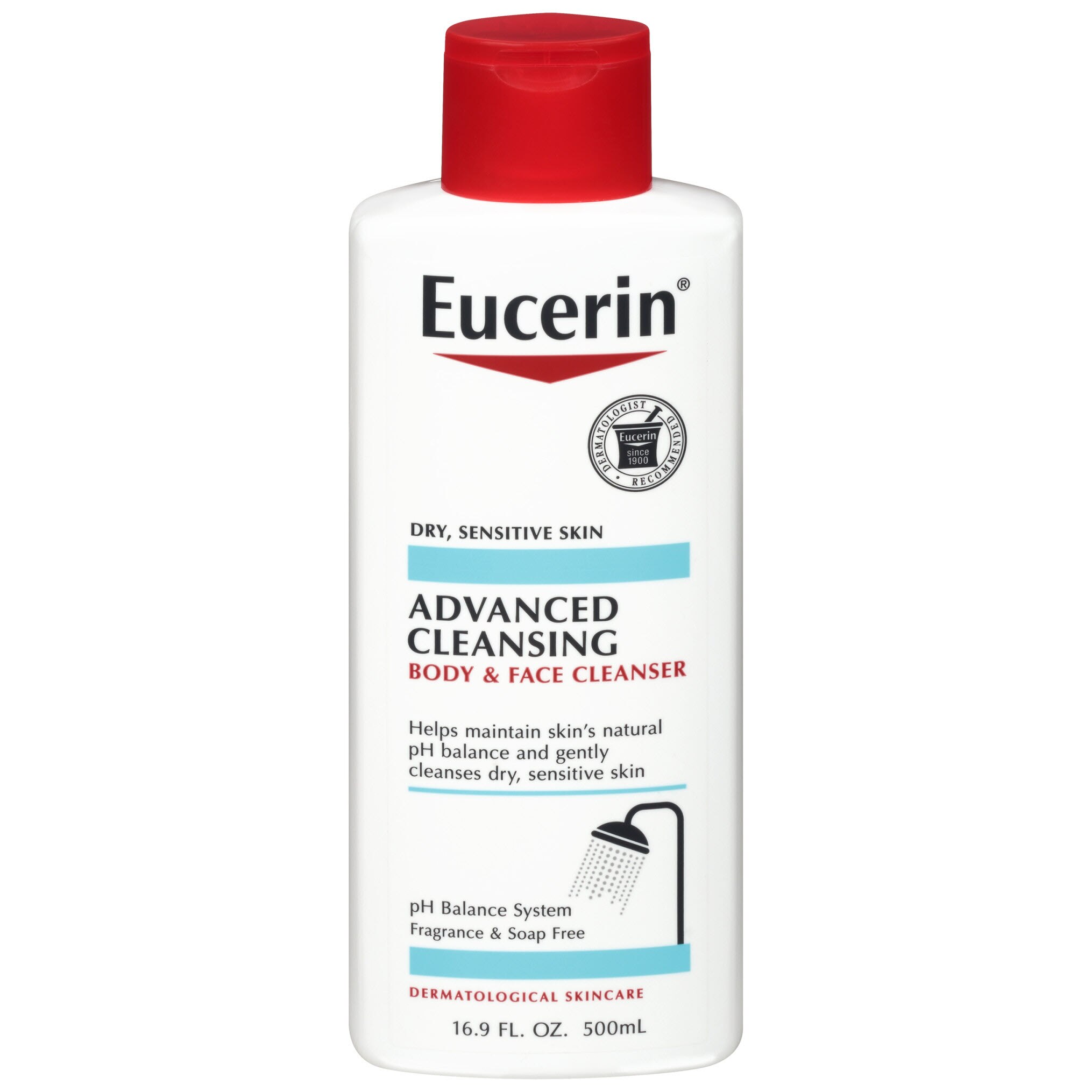 Eucerin Advanced Cleansing Body and Face Cleanser, 16.9 OZ