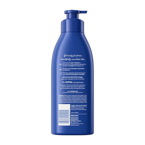 NIVEA Nourishing Skin Firming Body Lotion w/ Q10 and Vitamin C, 16.9 OZ