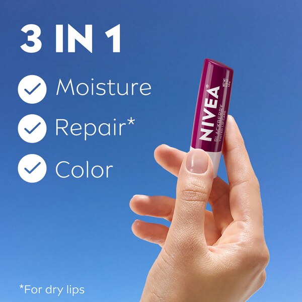 Nivea Lip Care, Blackberry, 2 CT