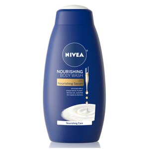 NIVEA Nourishing Care Body Wash with Nourishing Serum, 20 OZ, Original, Botanical Blossom, Shea Butter