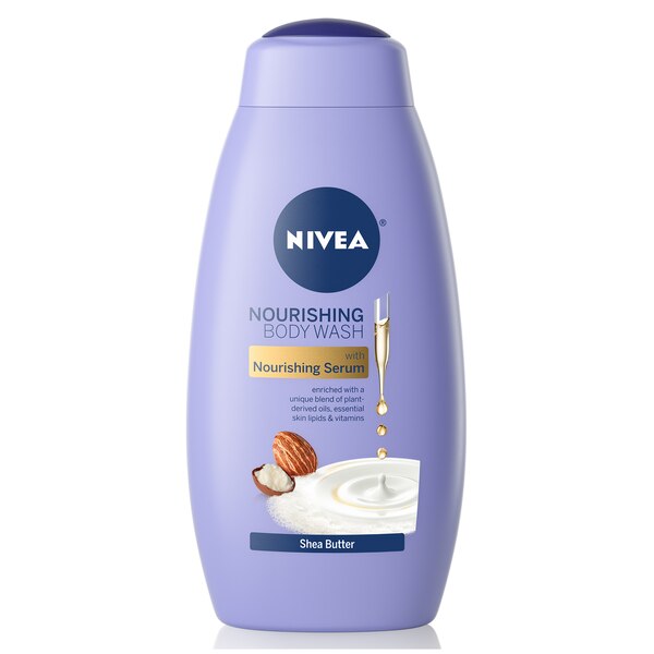 NIVEA Nourishing Care Body Wash with Nourishing Serum, 20 OZ