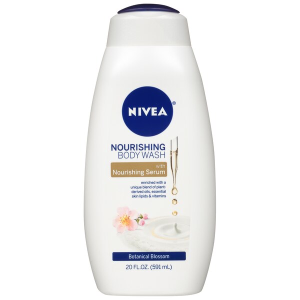 NIVEA Nourishing Care Body Wash with Nourishing Serum, 20 OZ